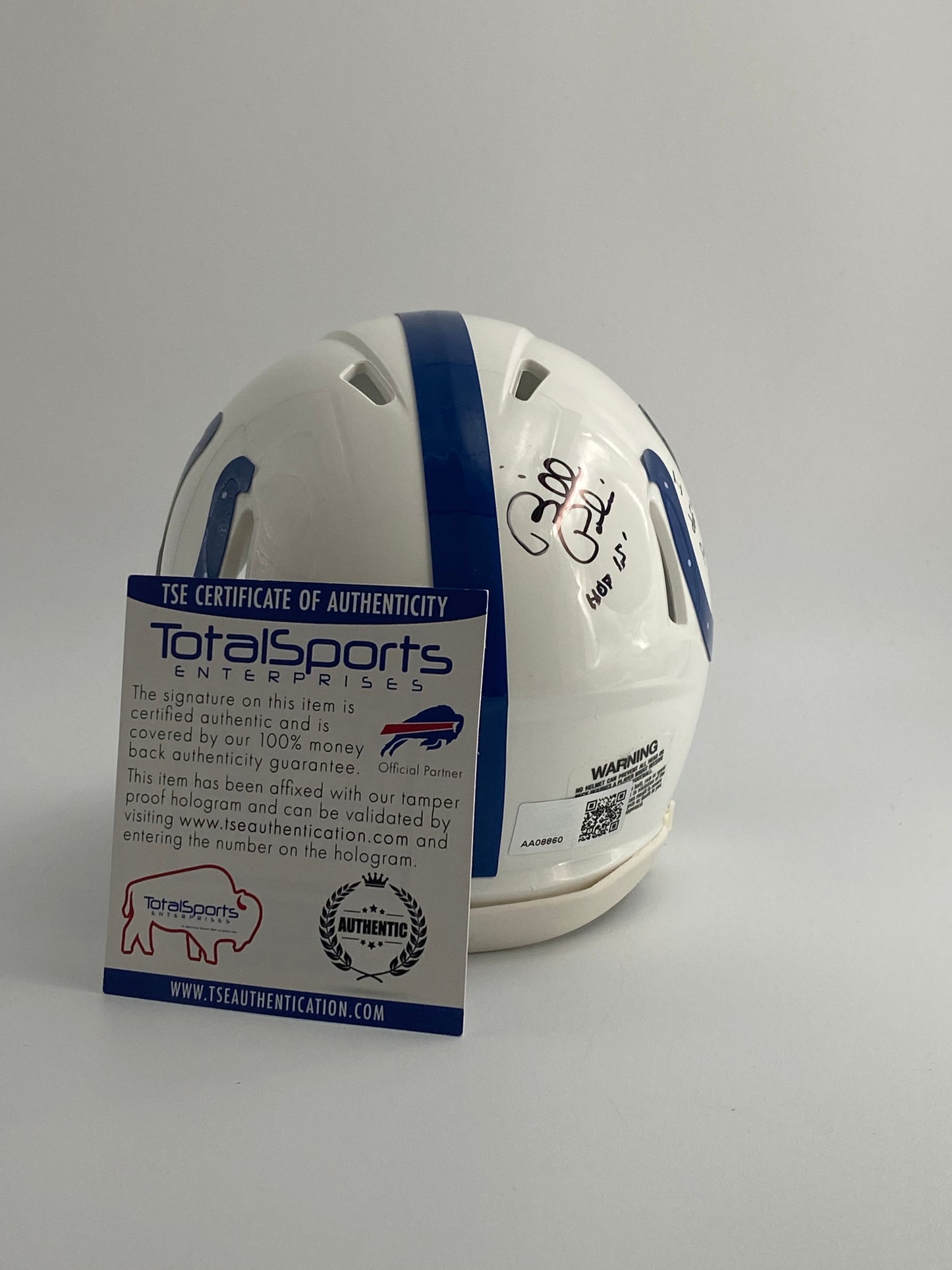 Bill Polian Signed Colts Speed Mini Helmet Inscribed "HOF 15" & "I Drafted Peyton" (TSE)