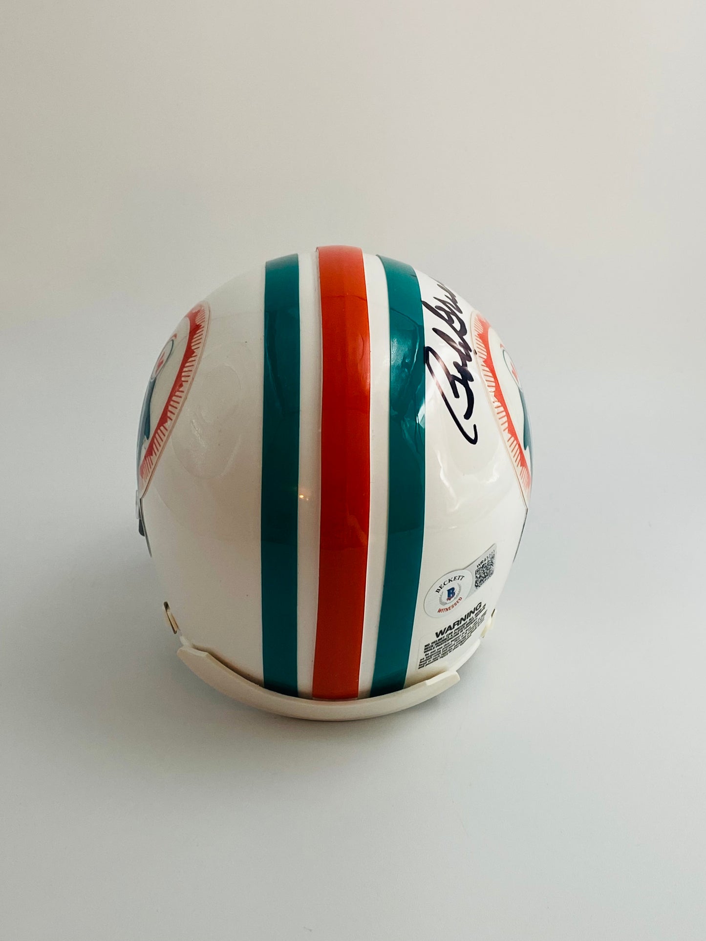 Bob Griese Signed Dolphins Mini Helmet Inscribed "17-0" & "'72" (Beckett)