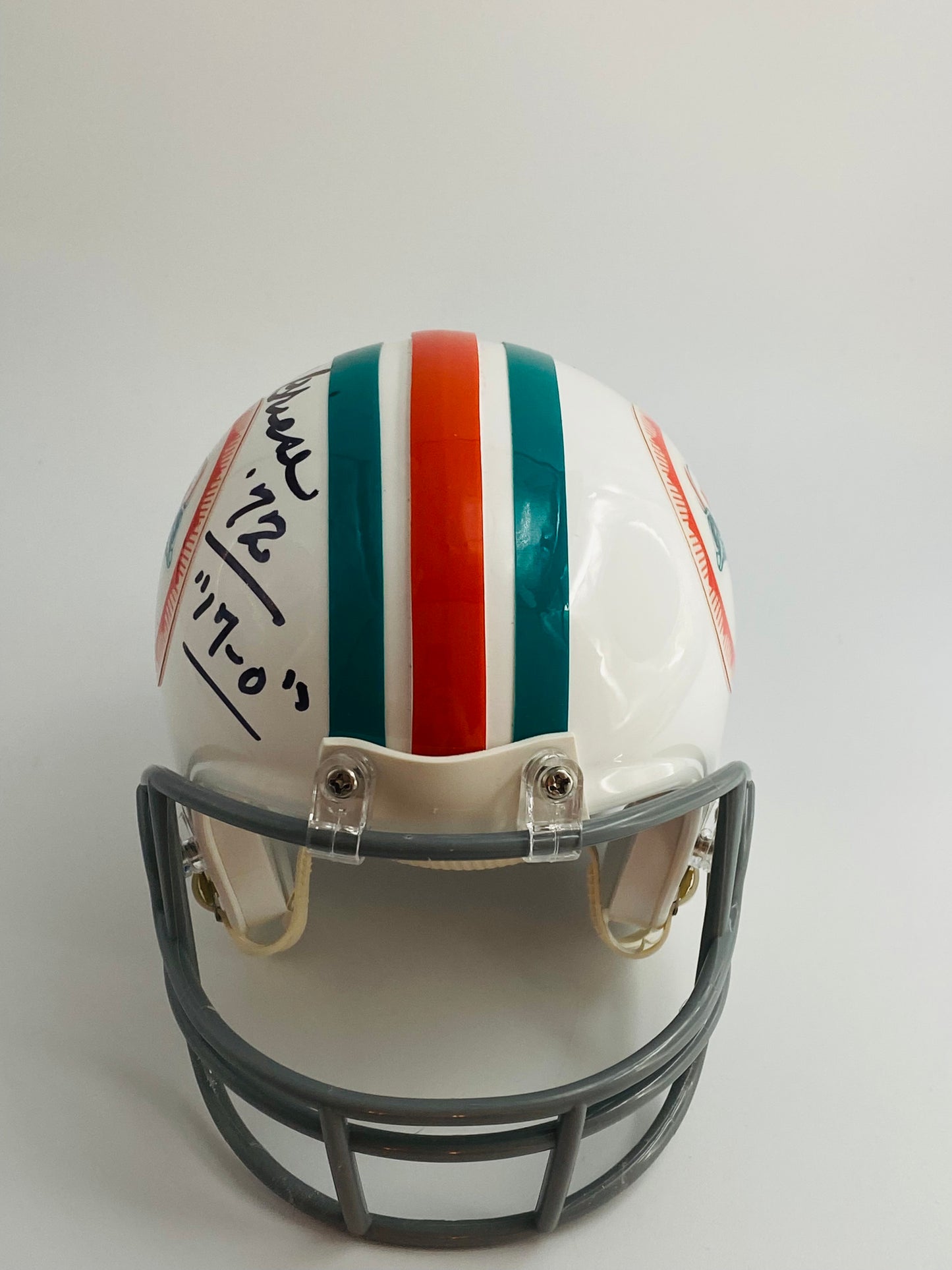 Bob Griese Signed Dolphins Mini Helmet Inscribed "17-0" & "'72" (Beckett)